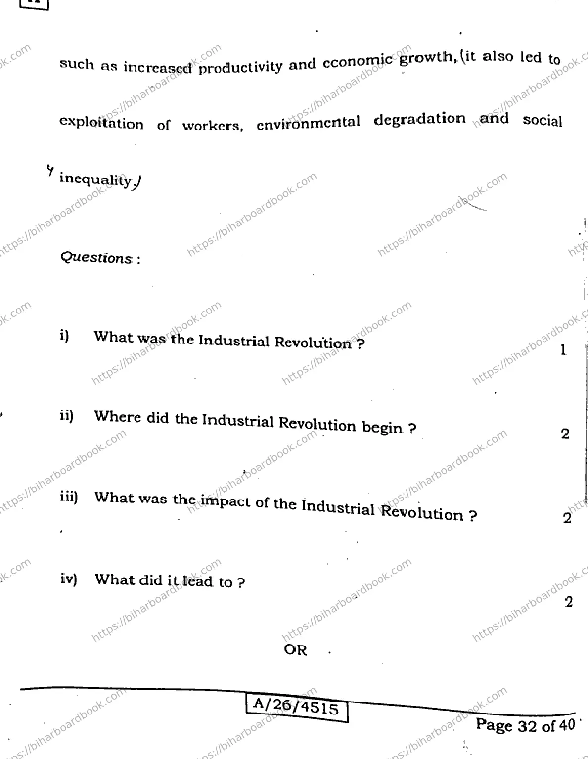 Bihar Board Class 10th 2026 ENGLISH-113-SET-A Previous Year Paper 32