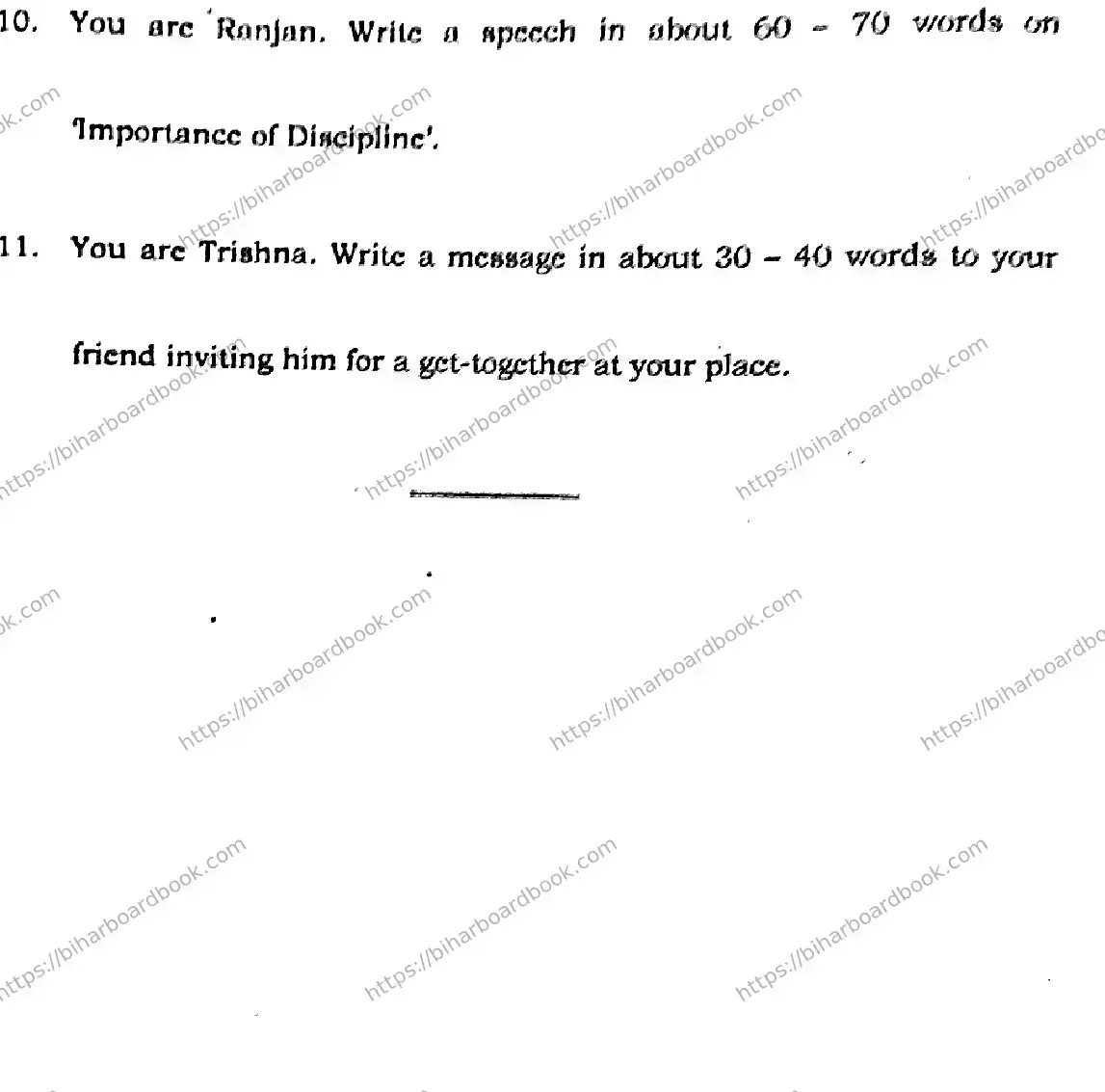 Bihar Board Class 10th 2026 ENGLISH-113-SET-E Previous Year Paper 40