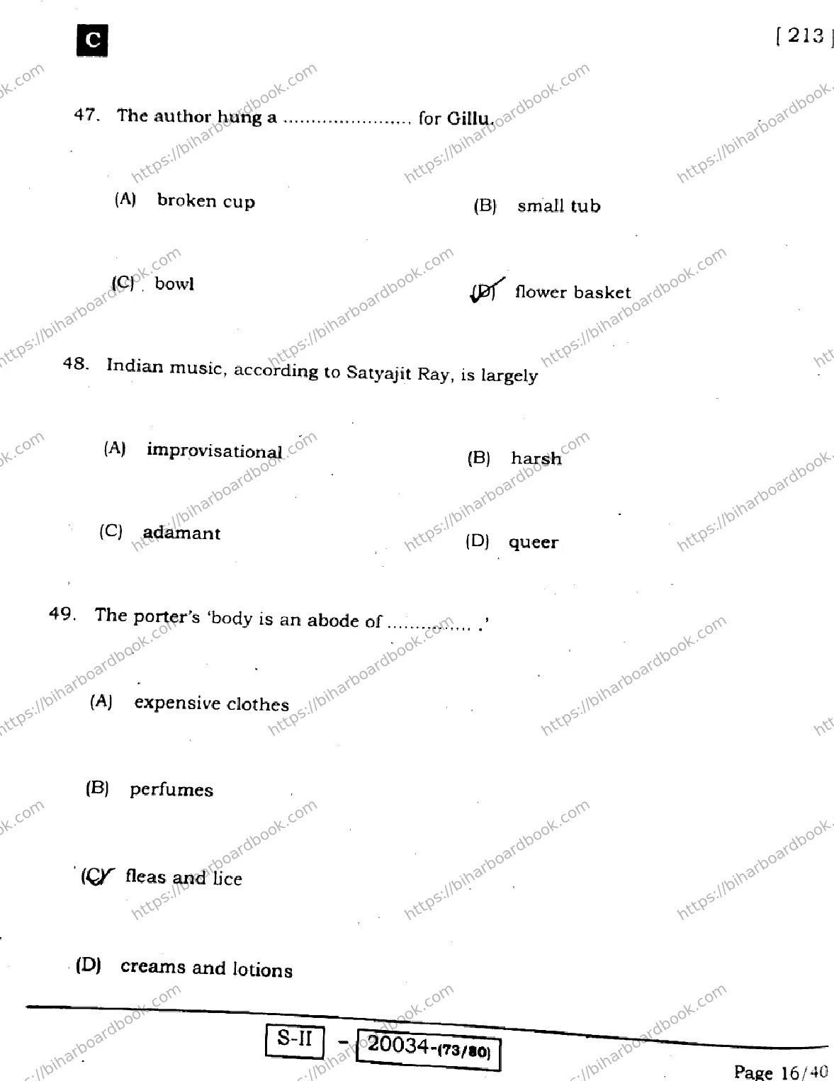 Bihar Board Class 10th 2022 English 2022 Previous Year Paper 16