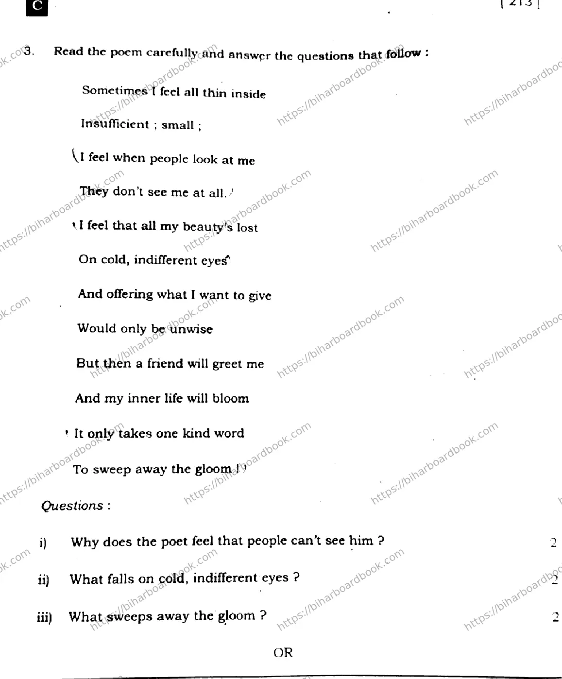 Bihar Board Class 10th 2022 English 2022 Previous Year Paper 36