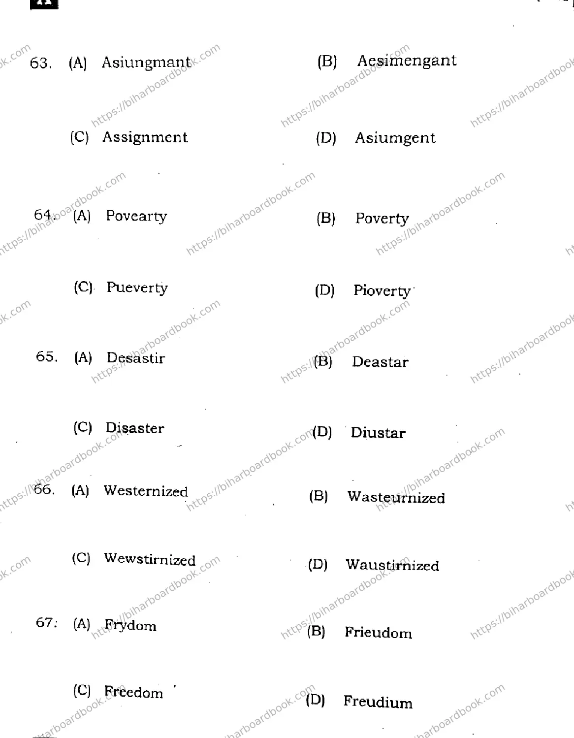 Bihar Board Class 10th 2025 English  213  SetA  2025 Previous Year Paper 19