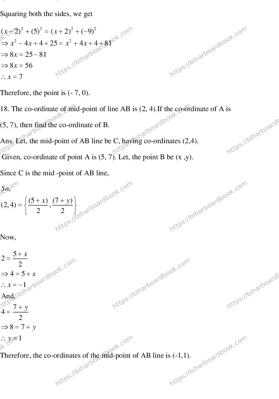 Bihar Board Class 10th 2018 Mathematics  2018 Previous Year Paper 19