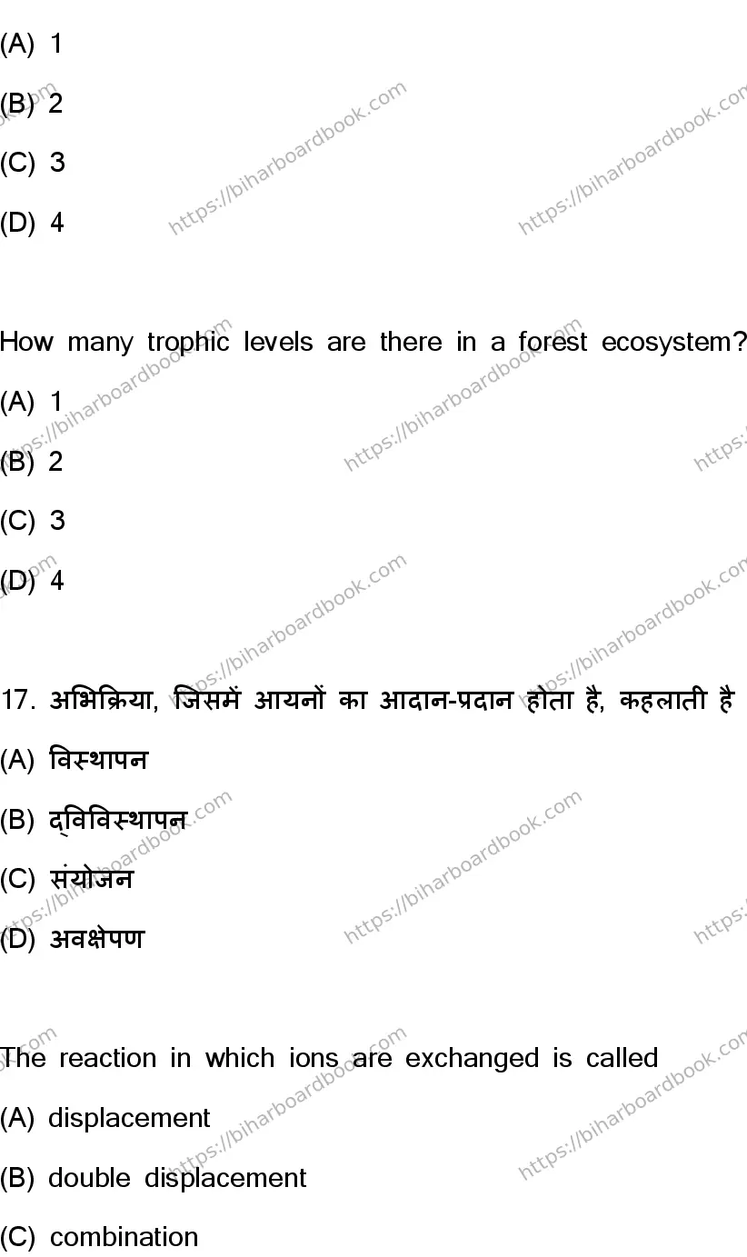 Bihar Board Class 10th 2023 Science  112  (SetJ)  2023 Previous Year Paper 10