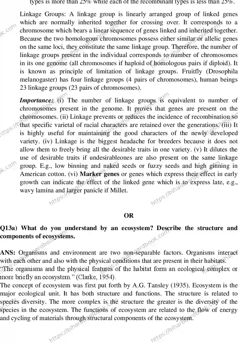 Bihar Board Class 12th 2015 Biology  2015 Previous Year Paper 10