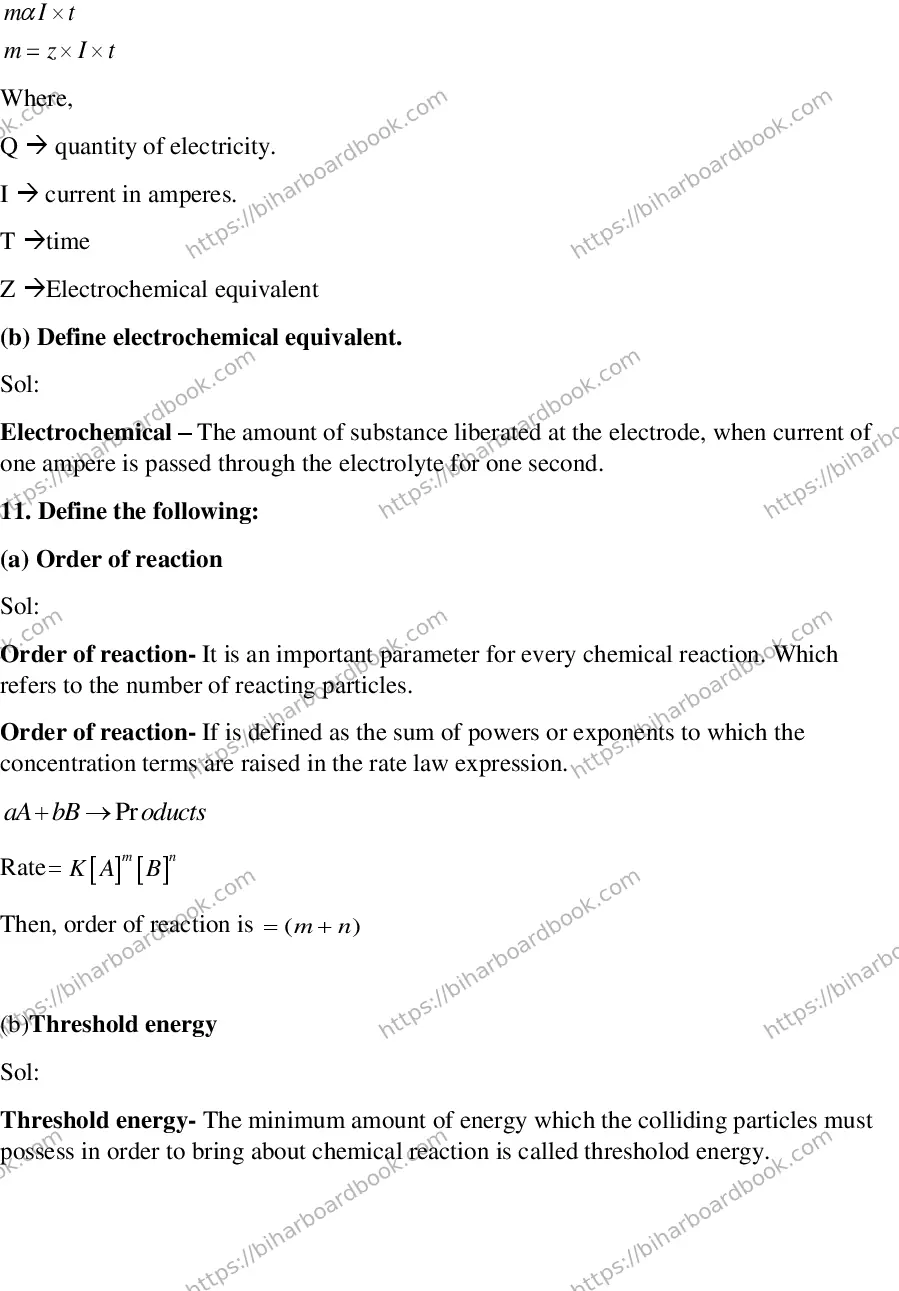 Bihar Board Class 12th 2016 Chemistry  2016 Previous Year Paper 10