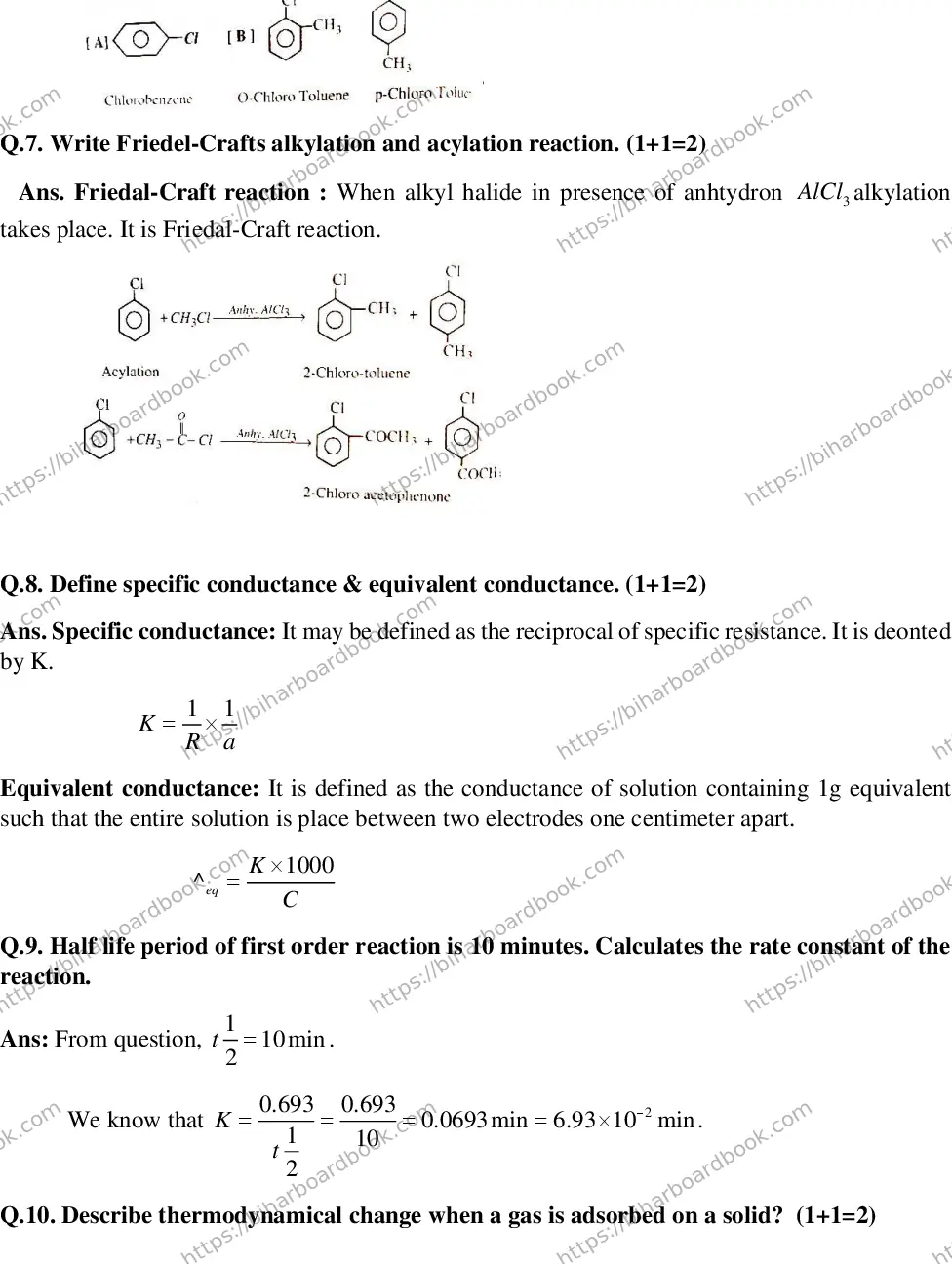 Bihar Board Class 12th 2018 Chemistry  2018 Previous Year Paper 12