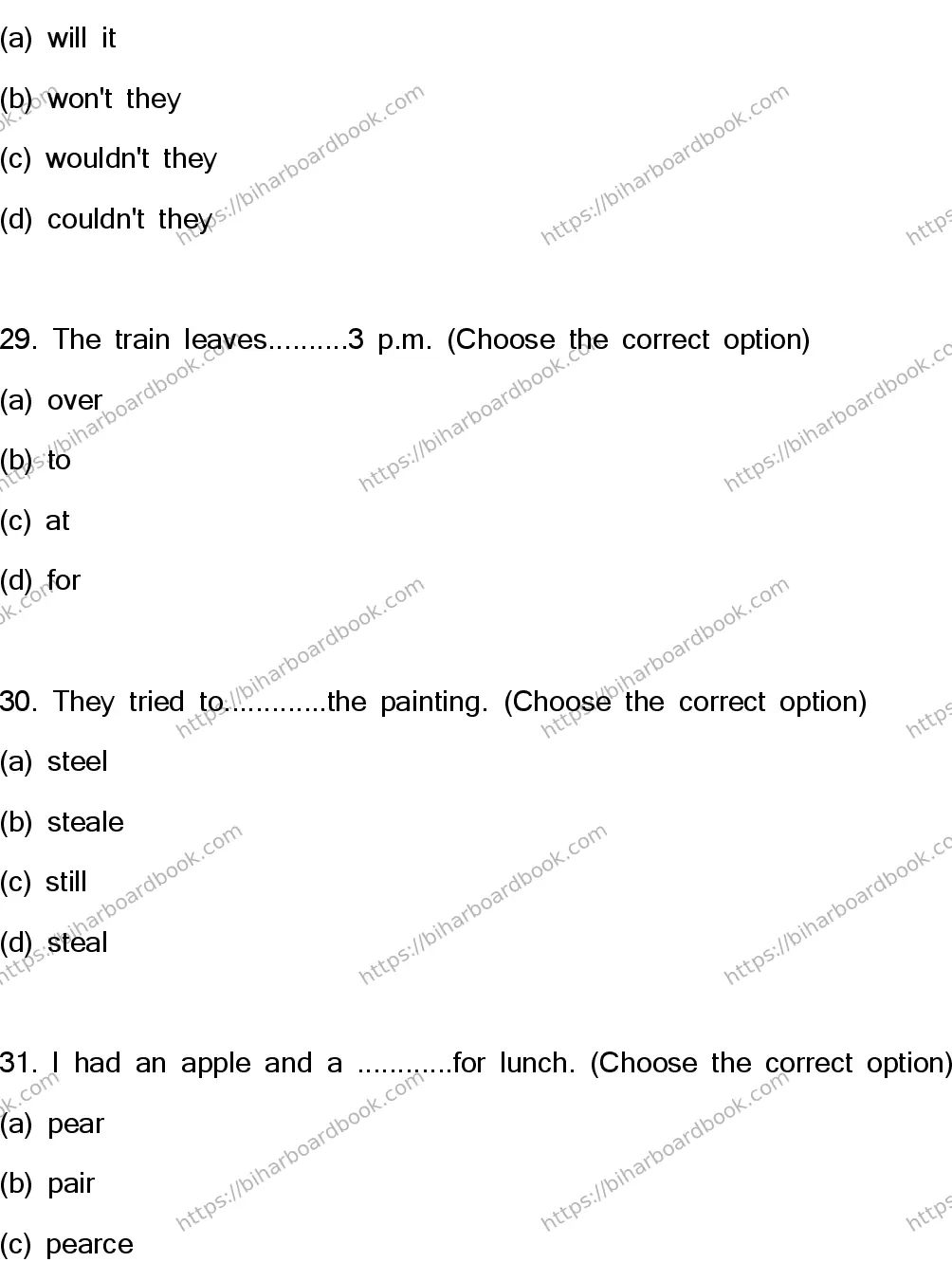 Bihar Board Class 12th 2023 English Previous Year Paper 9