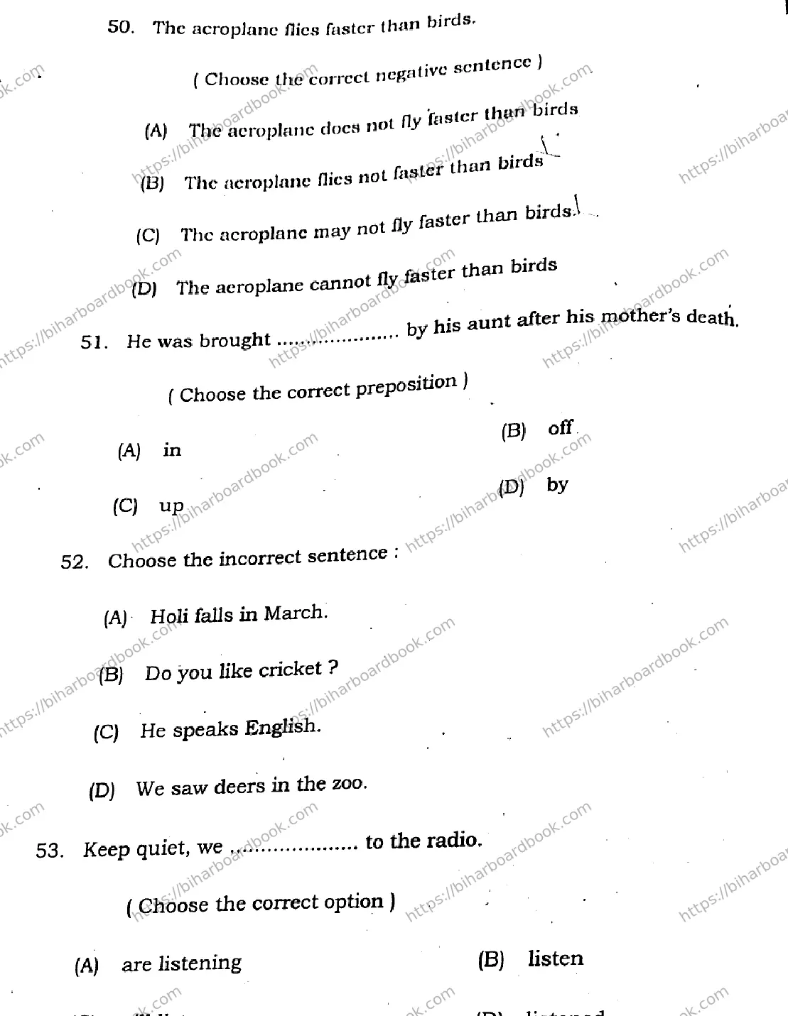 Bihar Board Class 12th 2021 English Compulsory  105205B  2021 Previous Year Paper 13