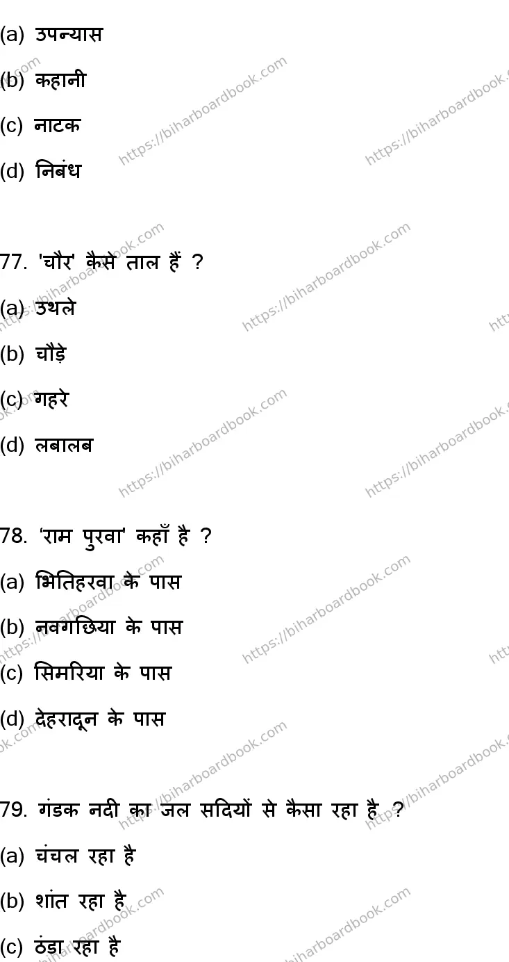 Bihar Board Class 12th 2023 Hindi Previous Year Paper 21