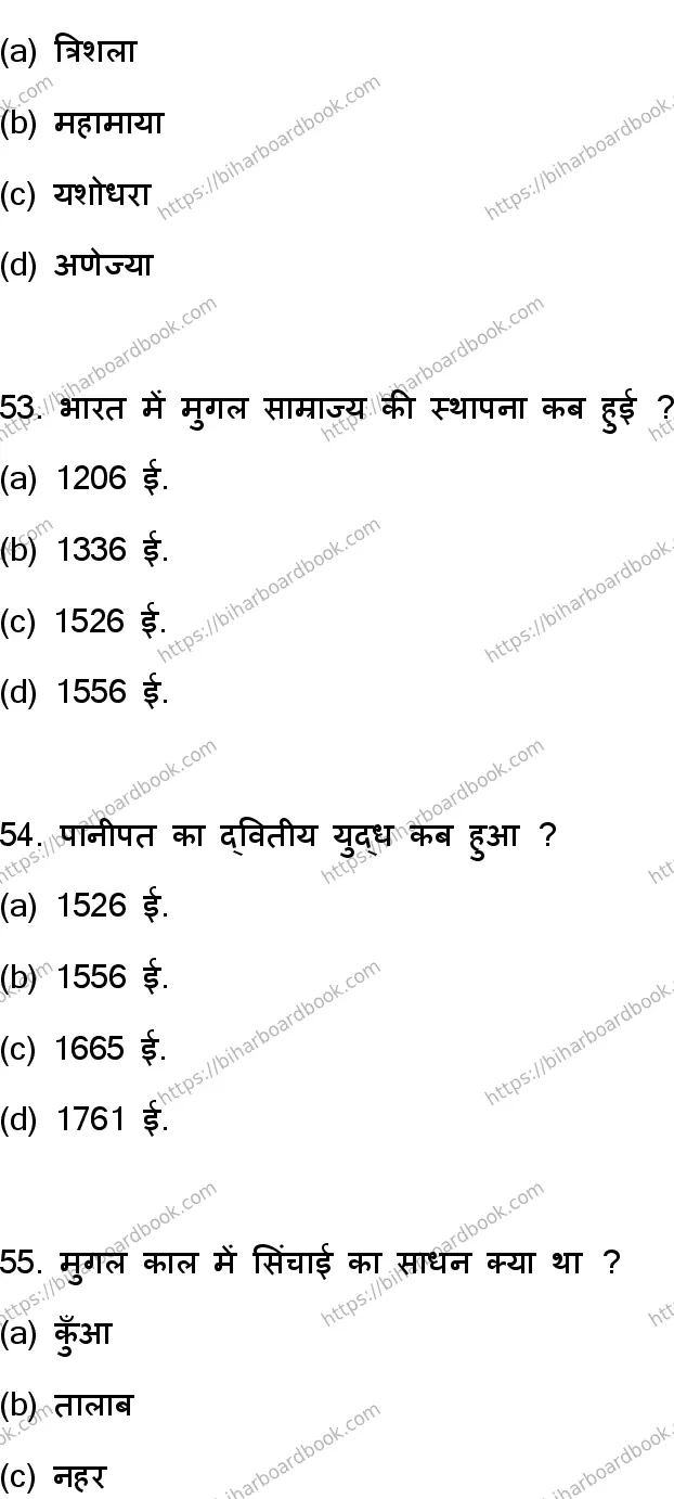 Bihar Board Class 12th 2023 History Previous Year Paper 15