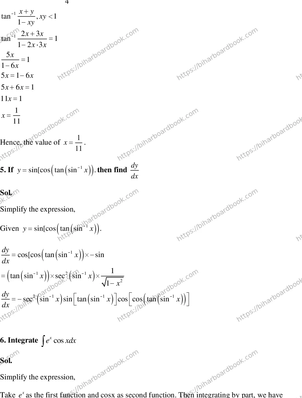 Bihar Board Class 12th 2016 Mathematics  2016 Previous Year Paper 16