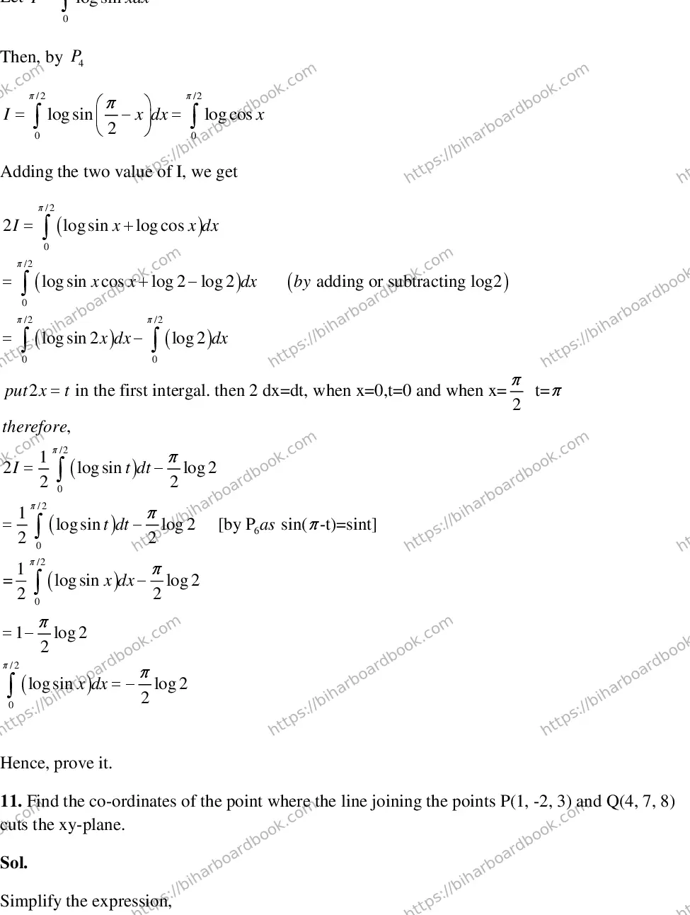 Bihar Board Class 12th 2016 Mathematics  2016 Previous Year Paper 20