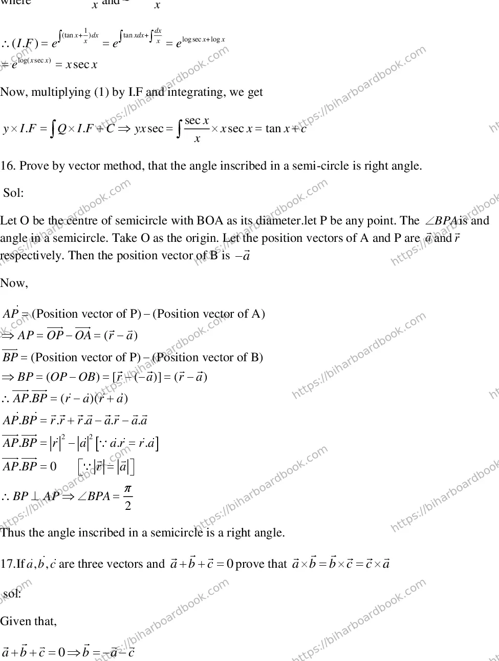 Bihar Board Class 12th 2018 Mathematics  2018 Previous Year Paper 27