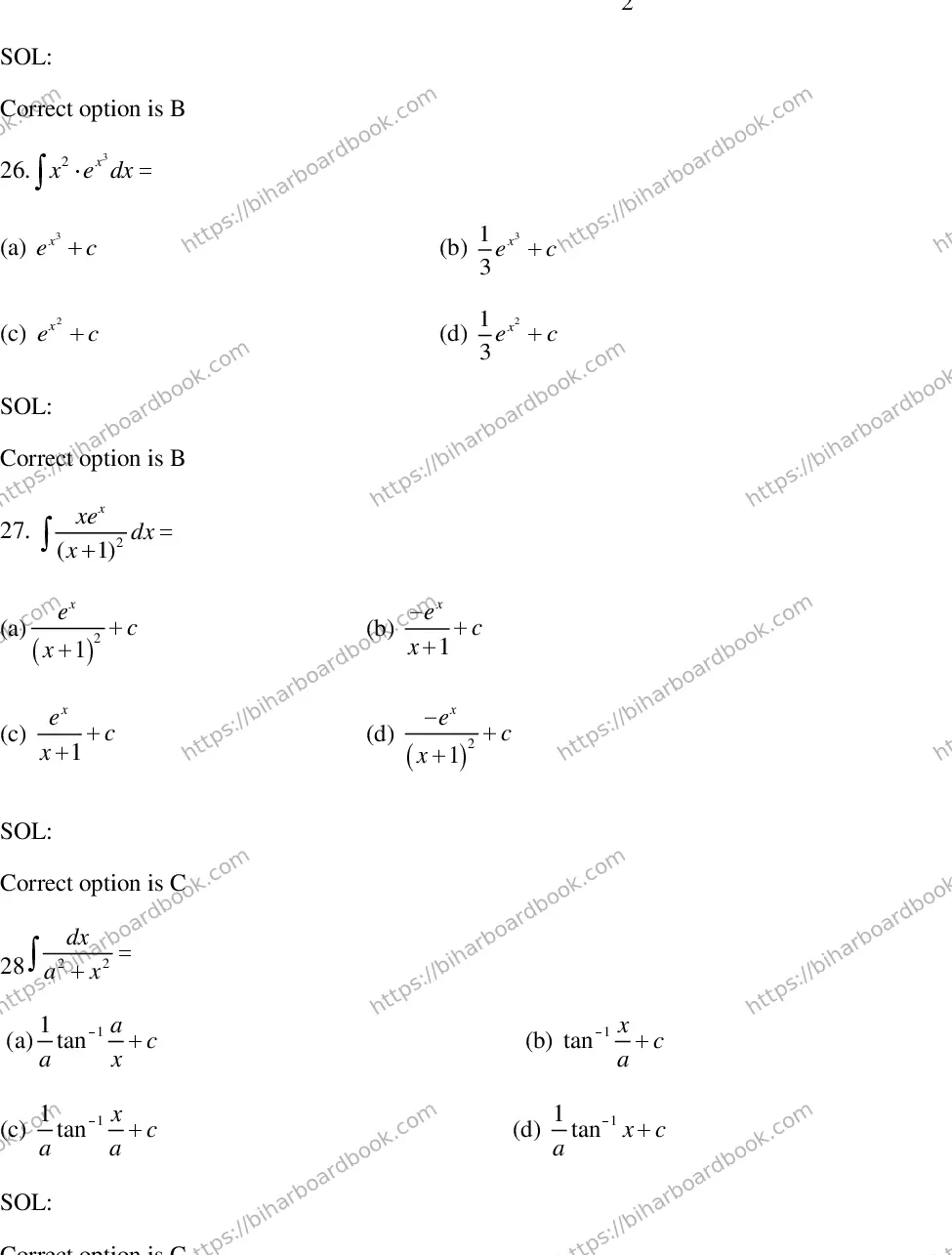 Bihar Board Class 12th 2018 Mathematics  2018 Previous Year Paper 8