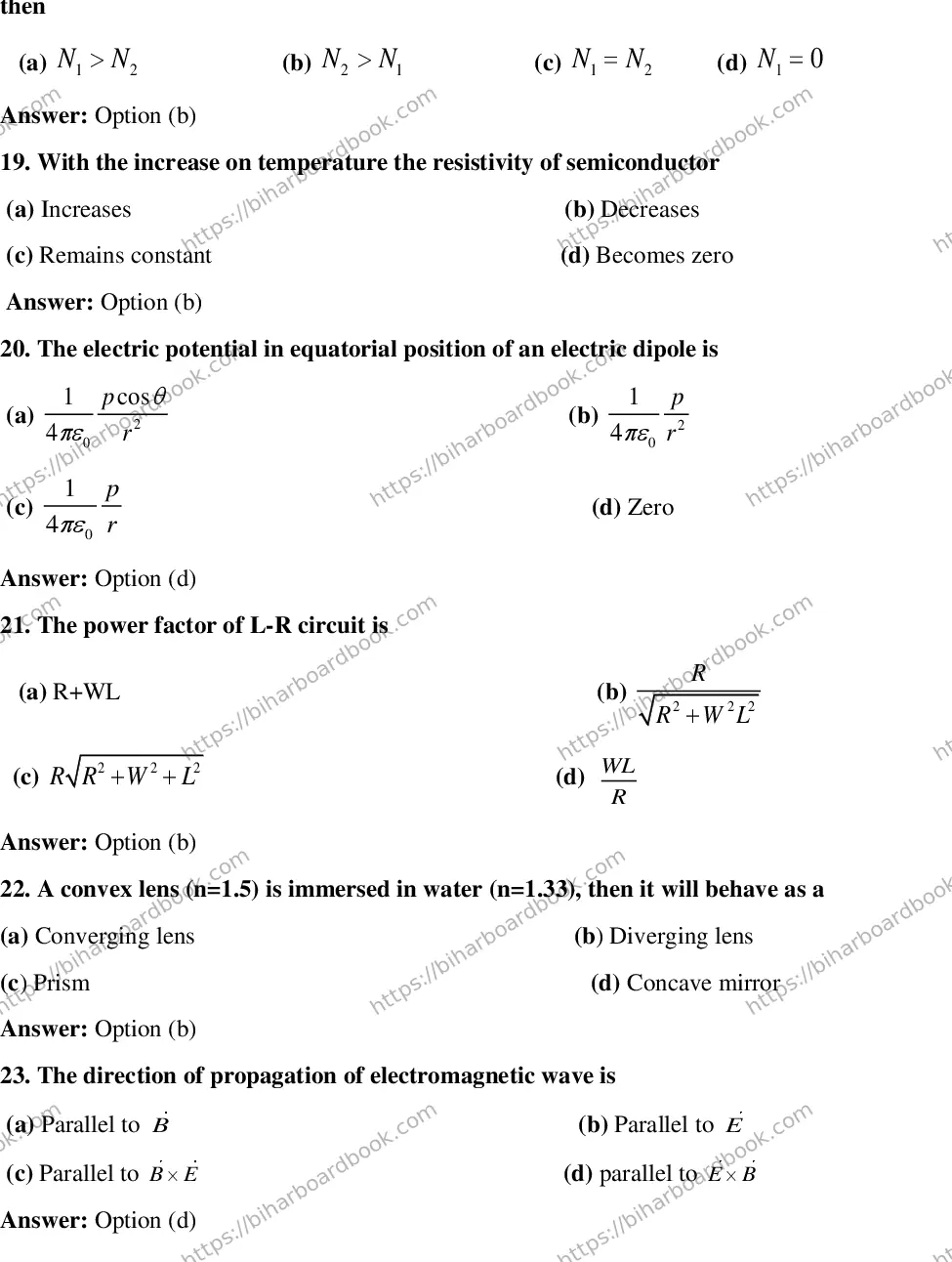 Bihar Board Class 12th 2019 Mathematics  2019 Previous Year Paper 4