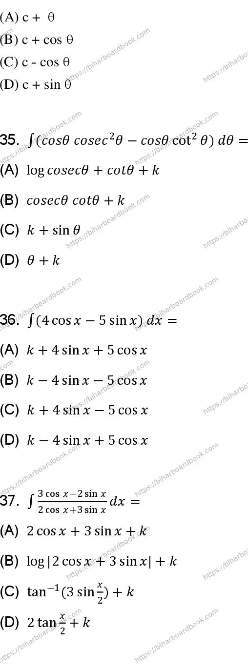 Bihar Board Class 12th 2023 Maths Previous Year Paper 13