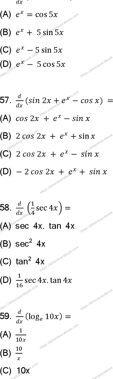 Bihar Board Class 12th 2023 Maths Previous Year Paper 20