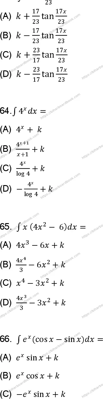 Bihar Board Class 12th 2023 Maths Previous Year Paper 22
