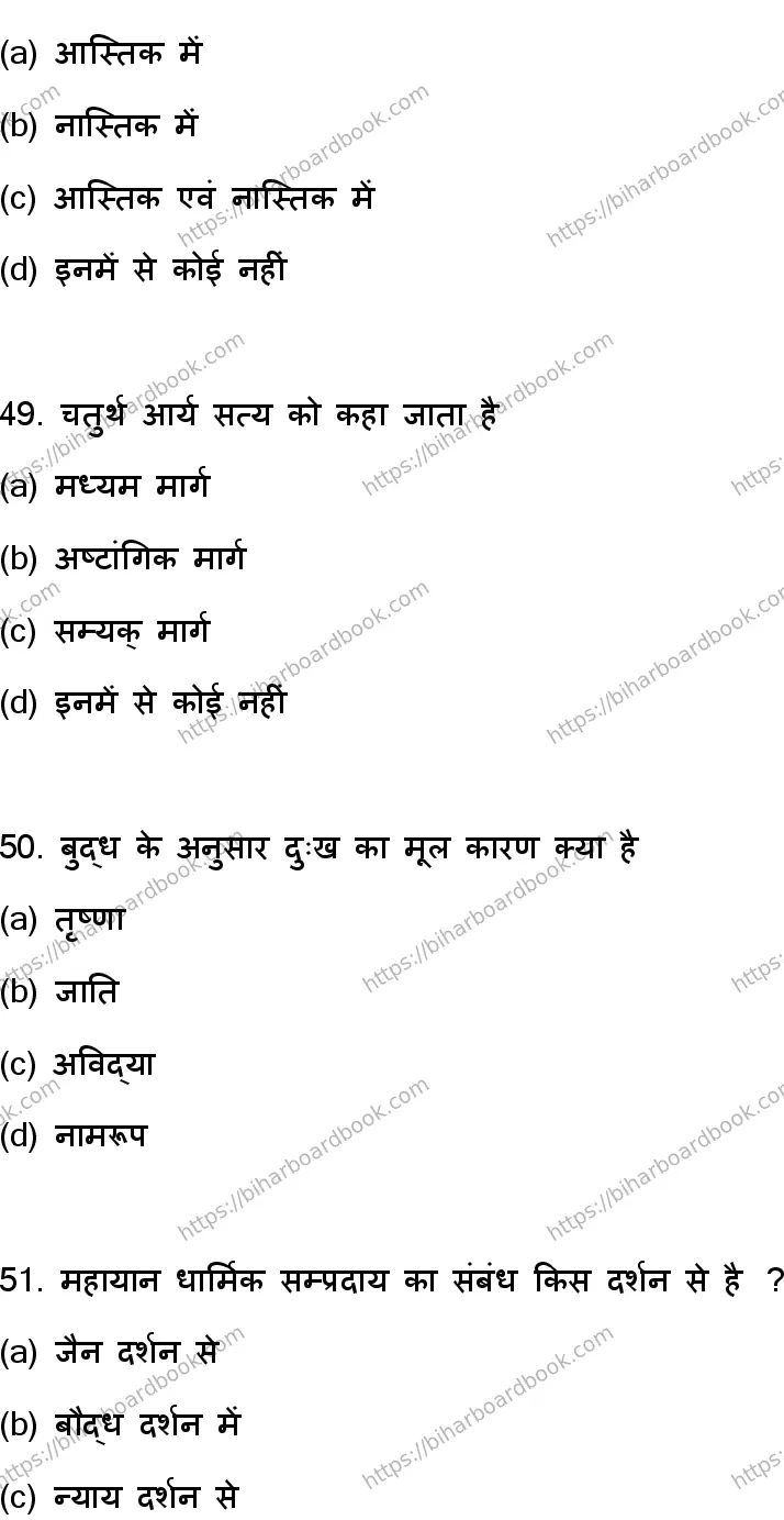 Bihar Board Class 12th 2023 Philosophy Previous Year Paper 14