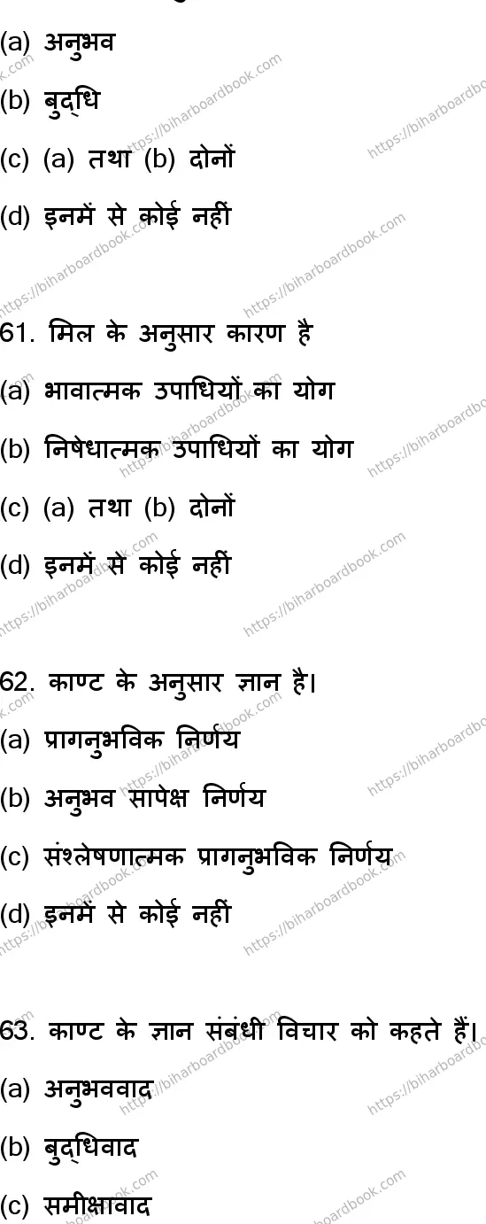 Bihar Board Class 12th 2023 Philosophy Previous Year Paper 17
