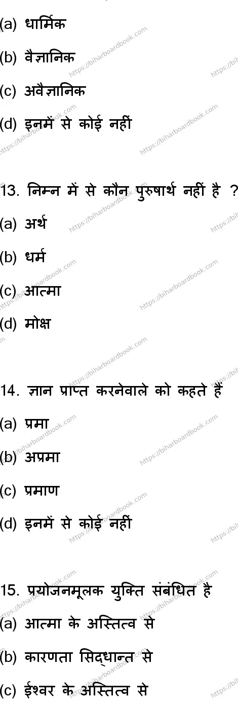 Bihar Board Class 12th 2023 Philosophy Previous Year Paper 5