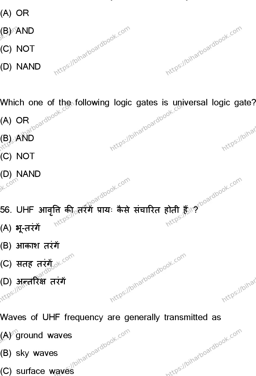 Bihar Board Class 12th 2023 Physics Previous Year Paper 29