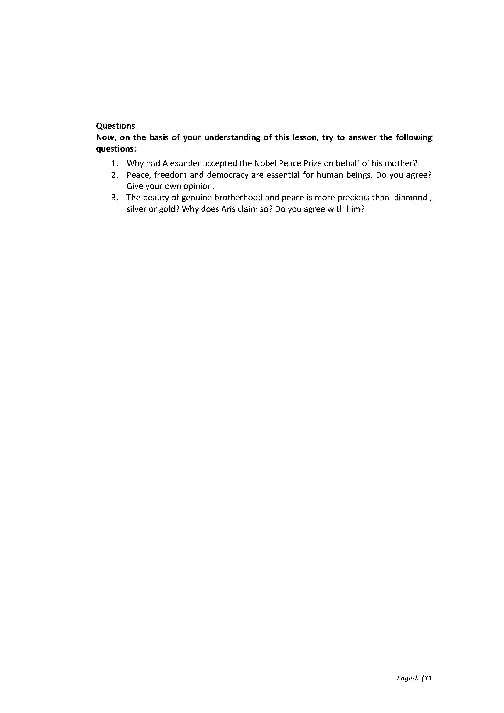 Bihar Board Class 10th English Acceptance Speech  Chapter Revision Note 2