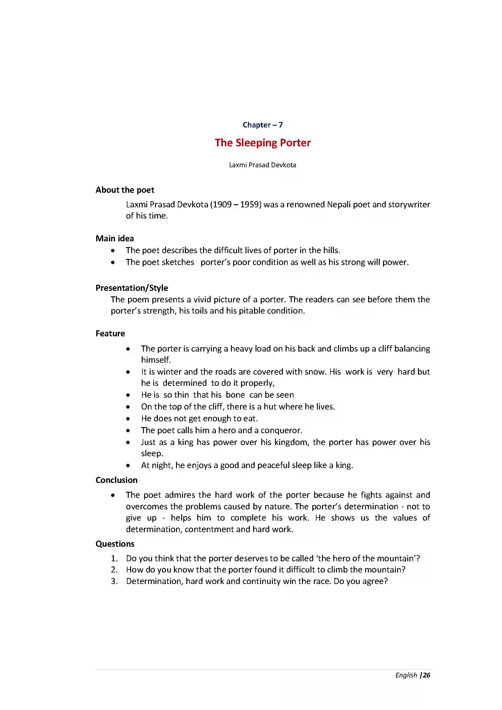 Bihar Board Class 10th English Koel  Poetry Revision Note 1