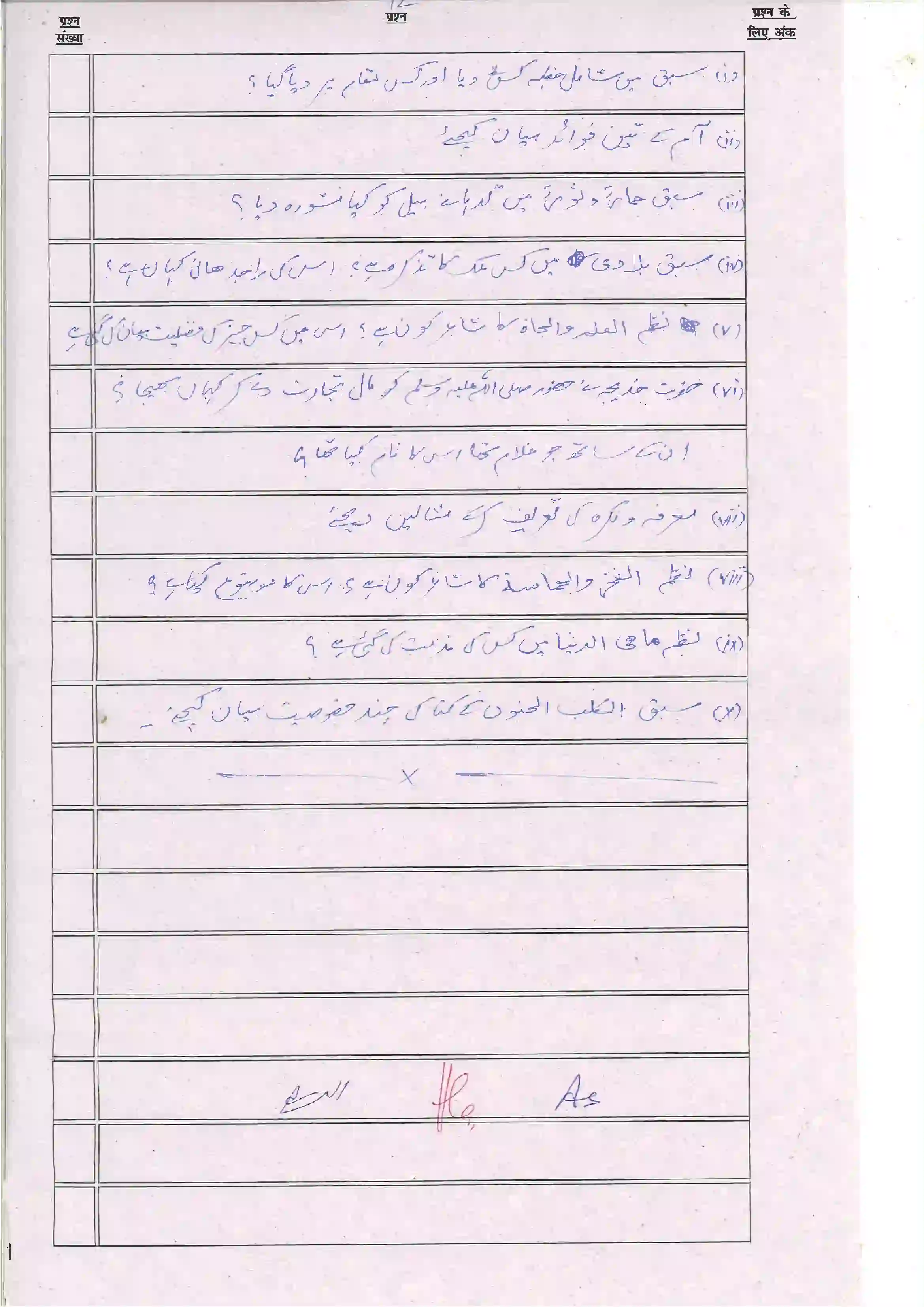 Bihar Board Class 10th 2024 Arabic (Opt) Sample Paper 15