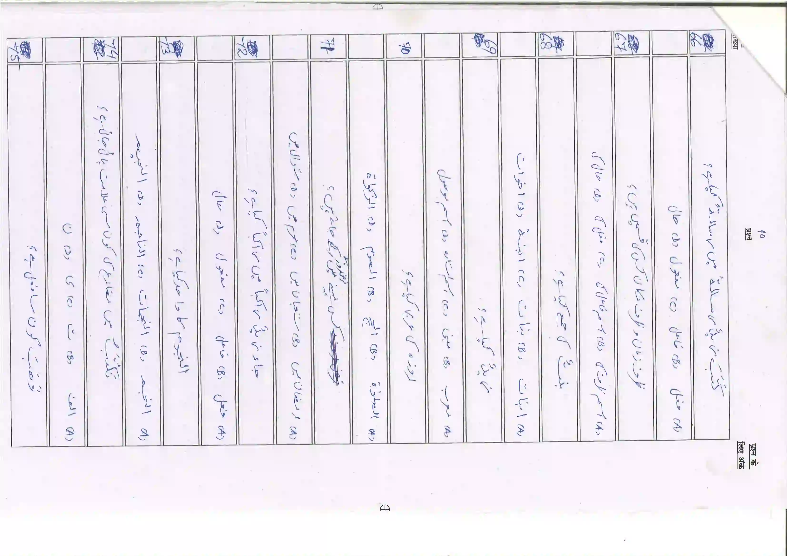 Bihar Board Class 10th 2025 Arabic (Sil) (107) Sample Paper 10