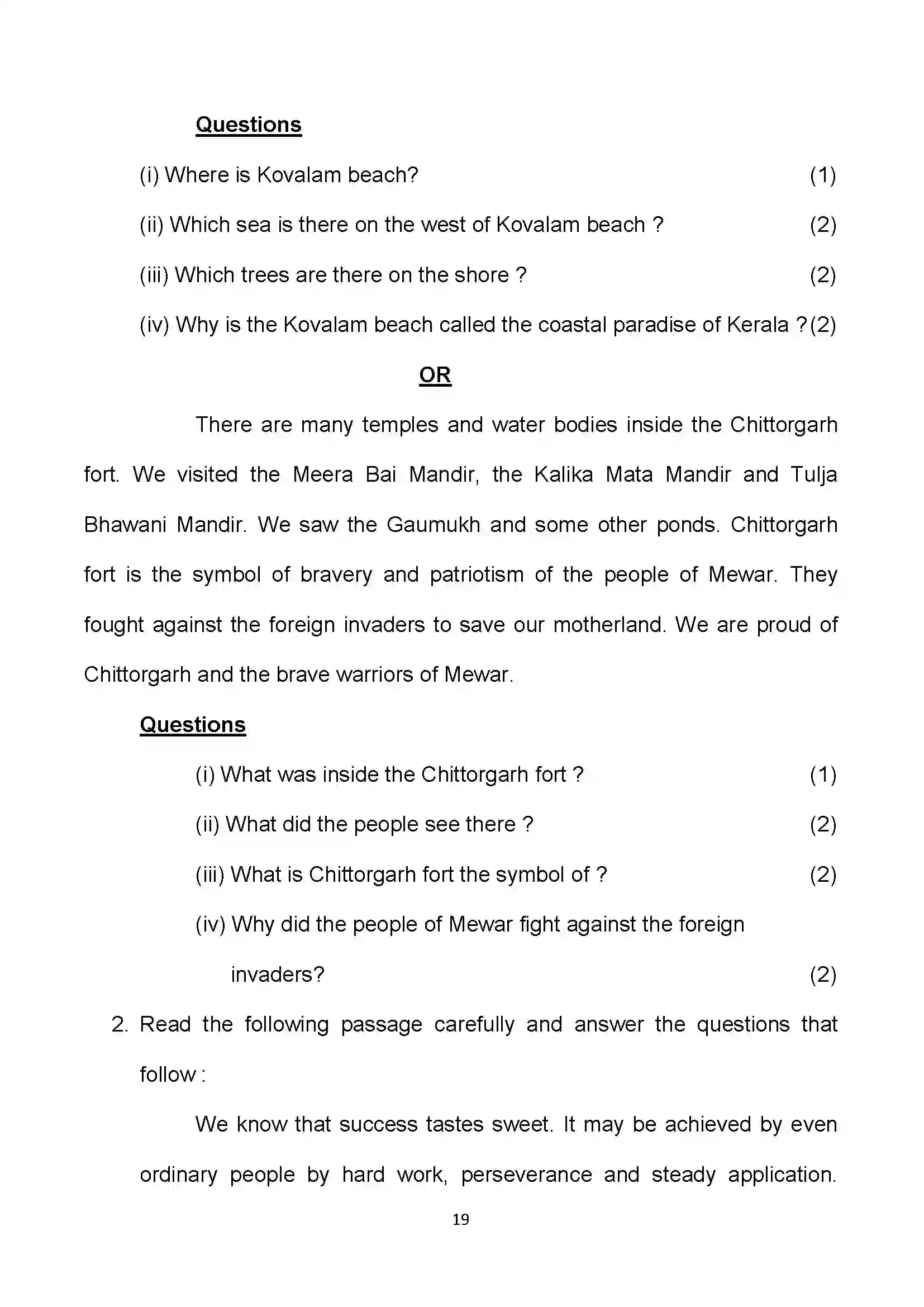Bihar Board Class 10th 2022 English Sample Paper 19