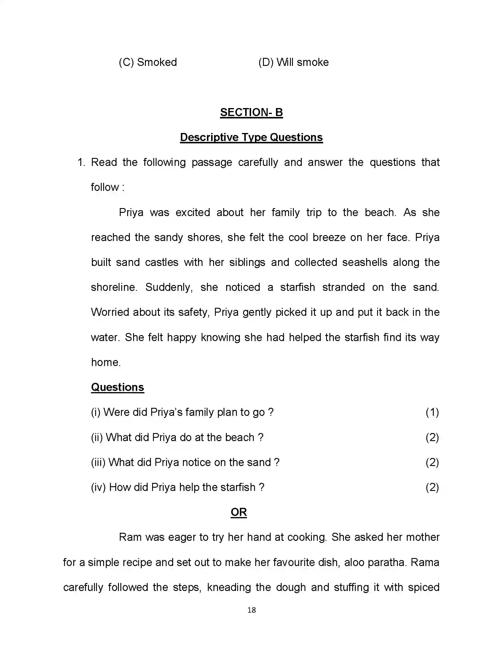 Bihar Board Class 10th 2024 English Sample Paper 18