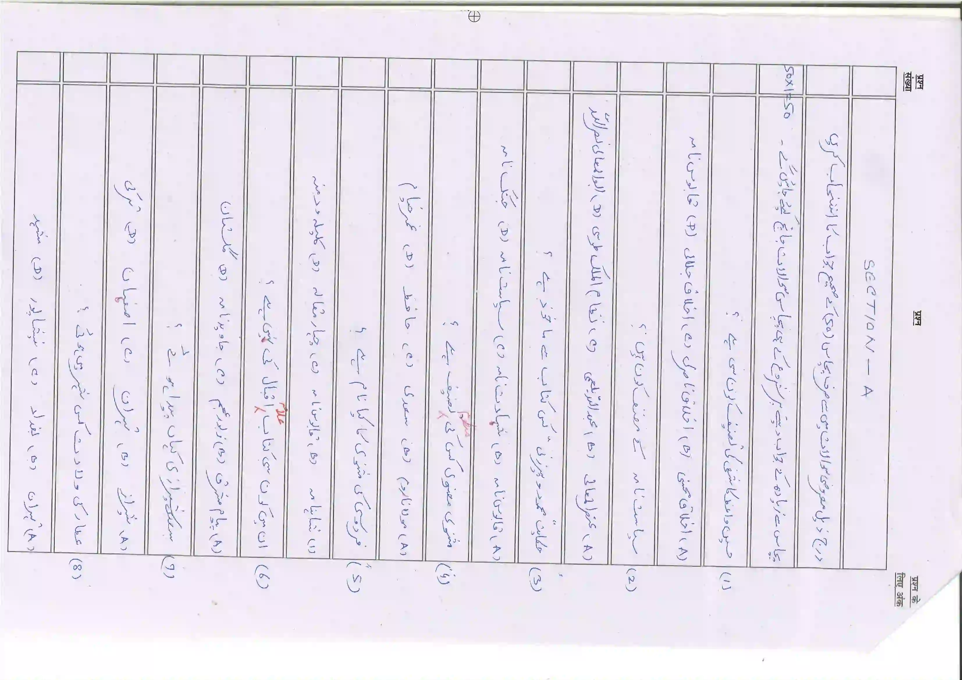 Bihar Board Class 10th 2025 Persian (121) Sample Paper 3