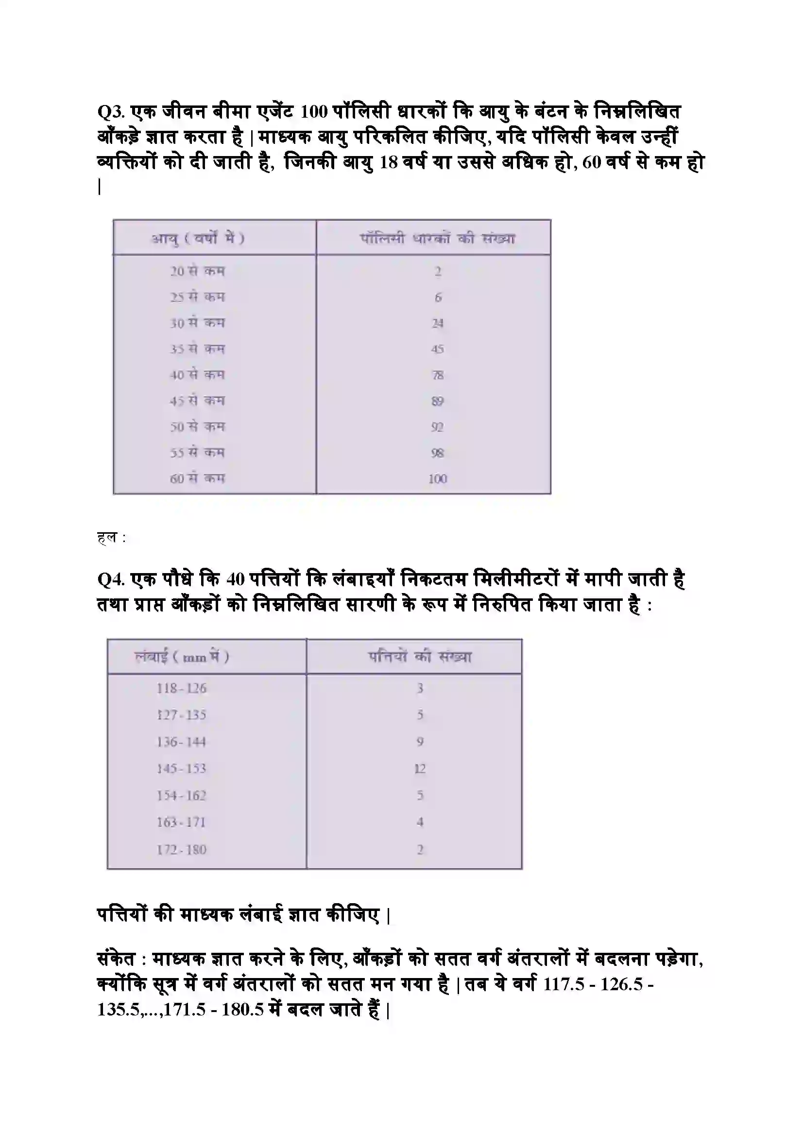 Bihar Board Class 10th Maths (गणित) Chapter 14 (सांख्यिकी) Solution 29