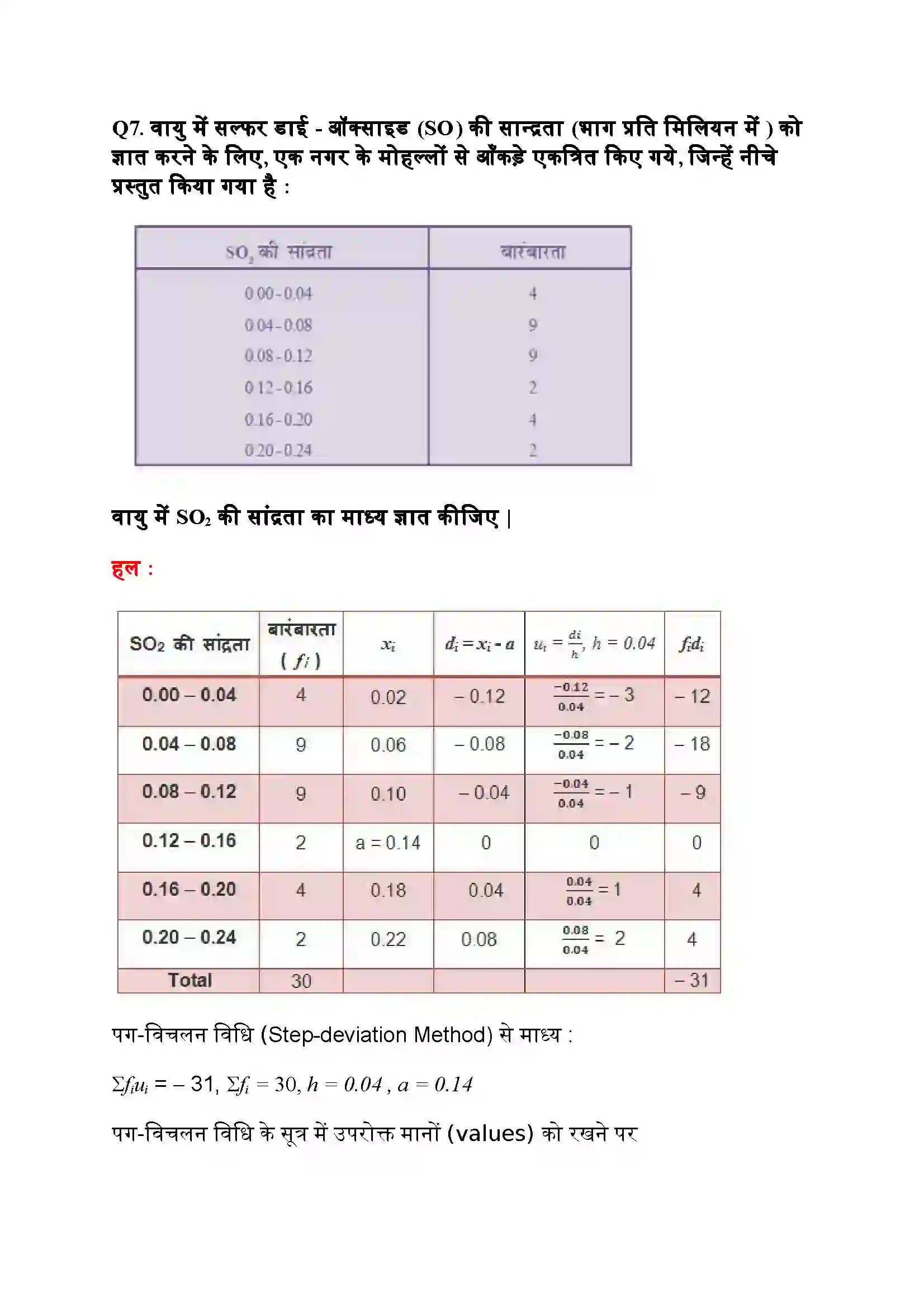 Bihar Board Class 10th Maths (गणित) Chapter 14 (सांख्यिकी) Solution 9