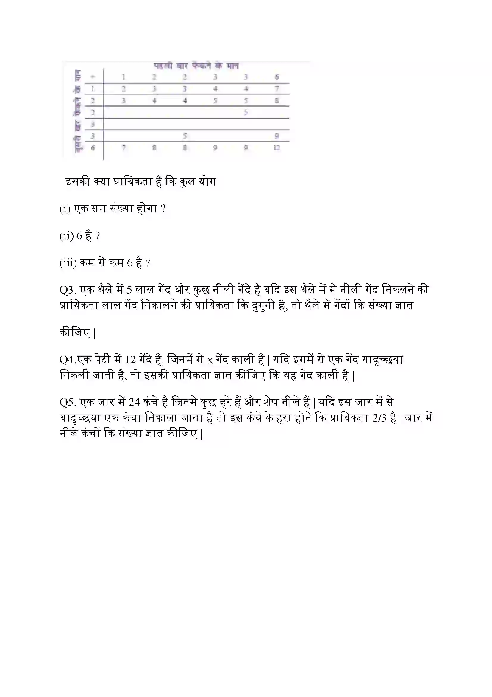 Bihar Board Class 10th Maths (गणित) Chapter 15 (प्रायिकता) Solution 7