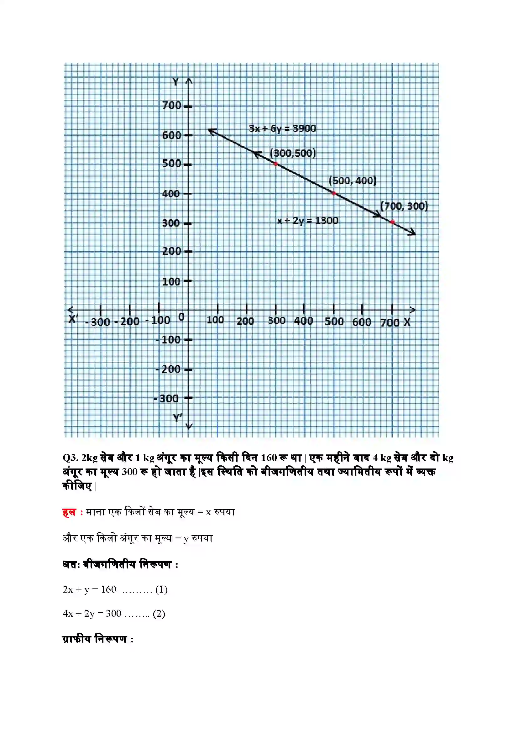 Bihar Board Class 10th Maths (गणित) Chapter 3 (दो चार वाले रैखिक समीकरण युग्म) Solution 4