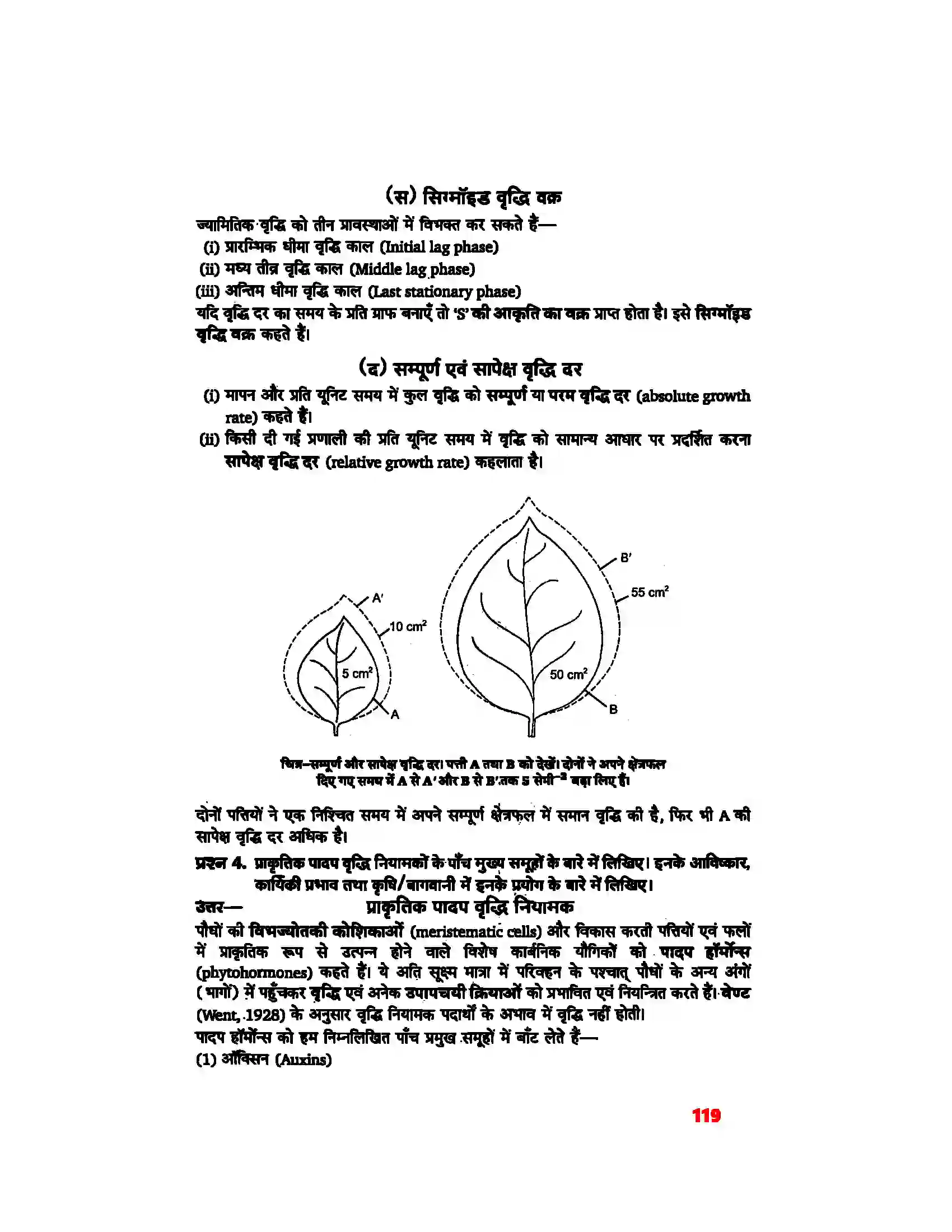 Bihar Board Class 11th Biology (जीव विज्ञान) Chapter 15 (पादप वृद्धि एवं परिवर्धन) Solution 4