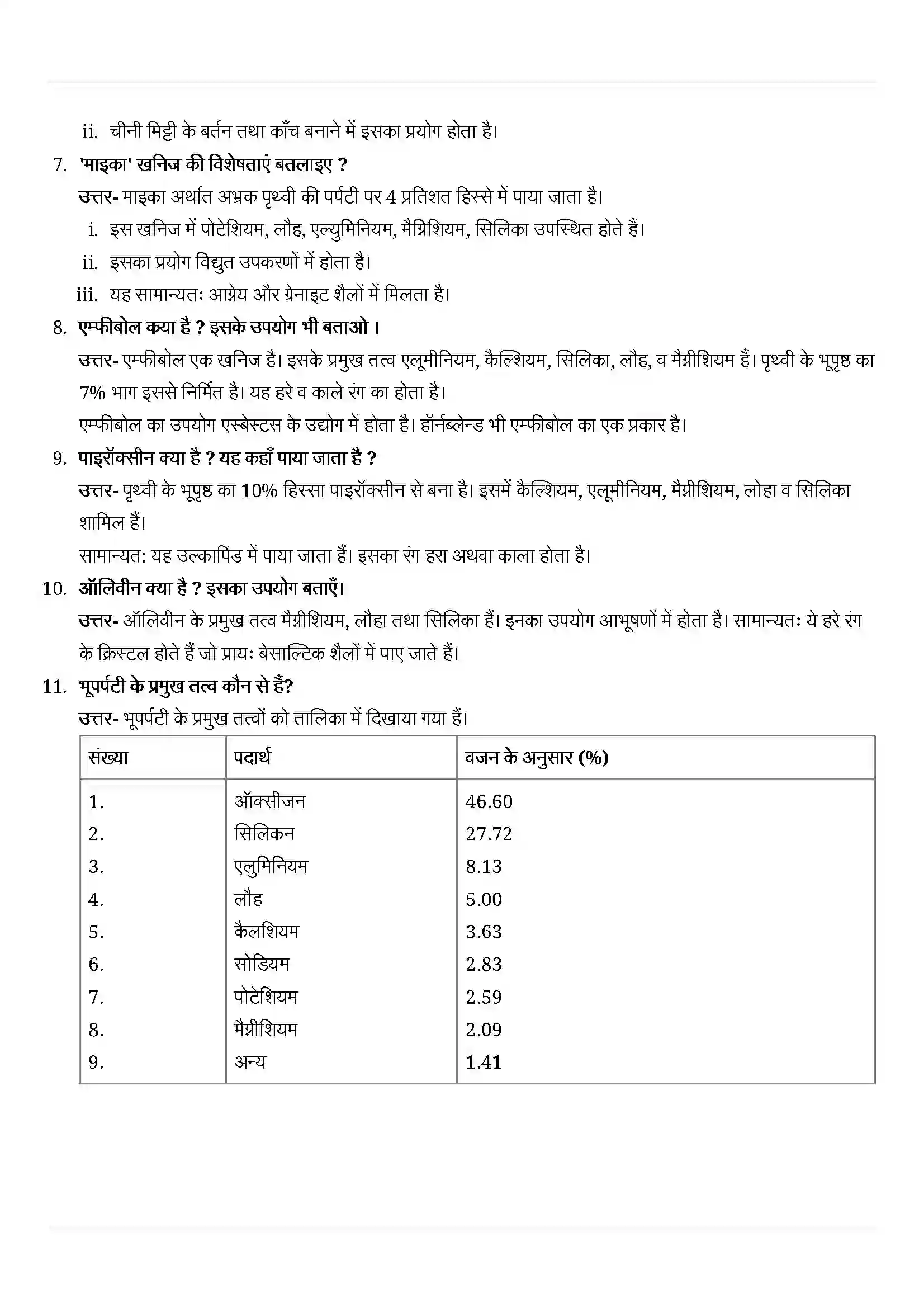 Bihar Board Class 11th Geography (भौतिक भूगोल के मूल सिद्धांत) Chapter 5 (खनिज एवं तेल) Solution 4