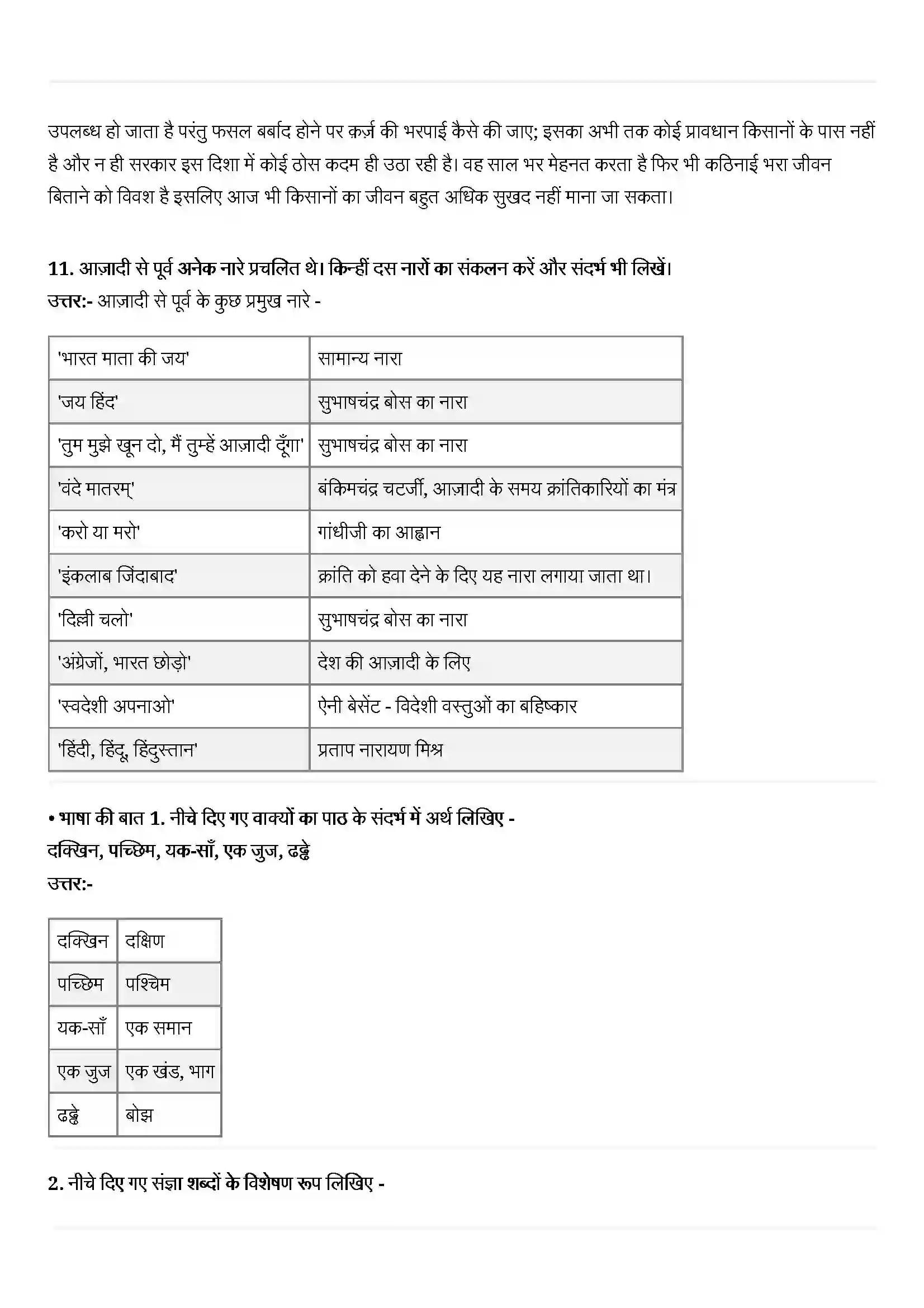 Bihar Board Class 11th Hindi (हिन्दी) Chapter 19 (जवाहर लाल नेहरु) Solution 3
