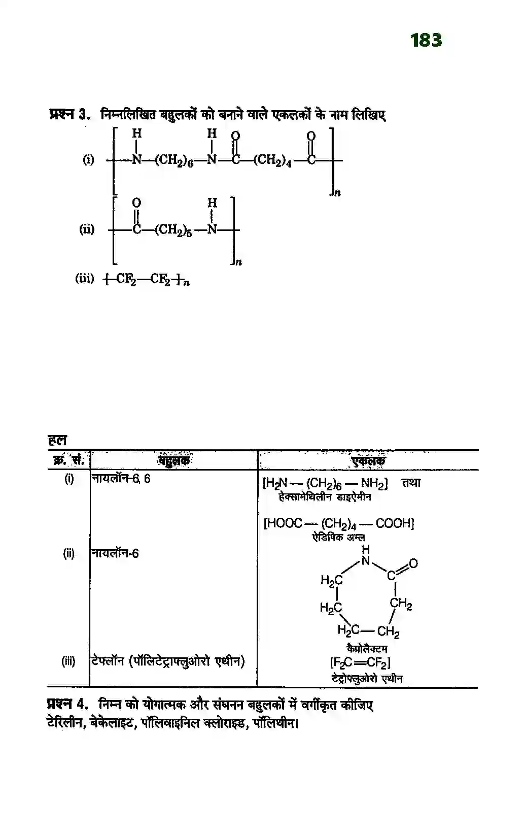 Bihar Board Class 12th Chemistry (रसायन विज्ञान) Chapter 15 (बहुलक) Solution 2