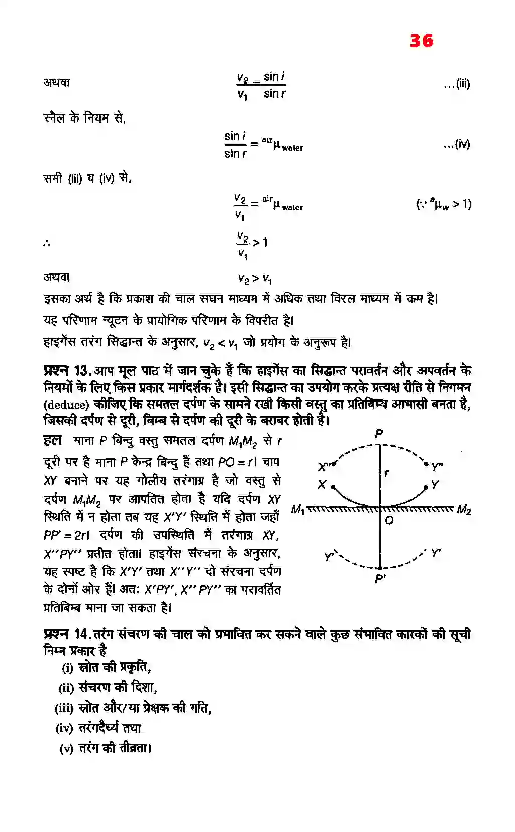 Bihar Board Class 12th Physics (भौतिक विज्ञान) Chapter 10 (तरंग प्रकाशिकी) Solution 8