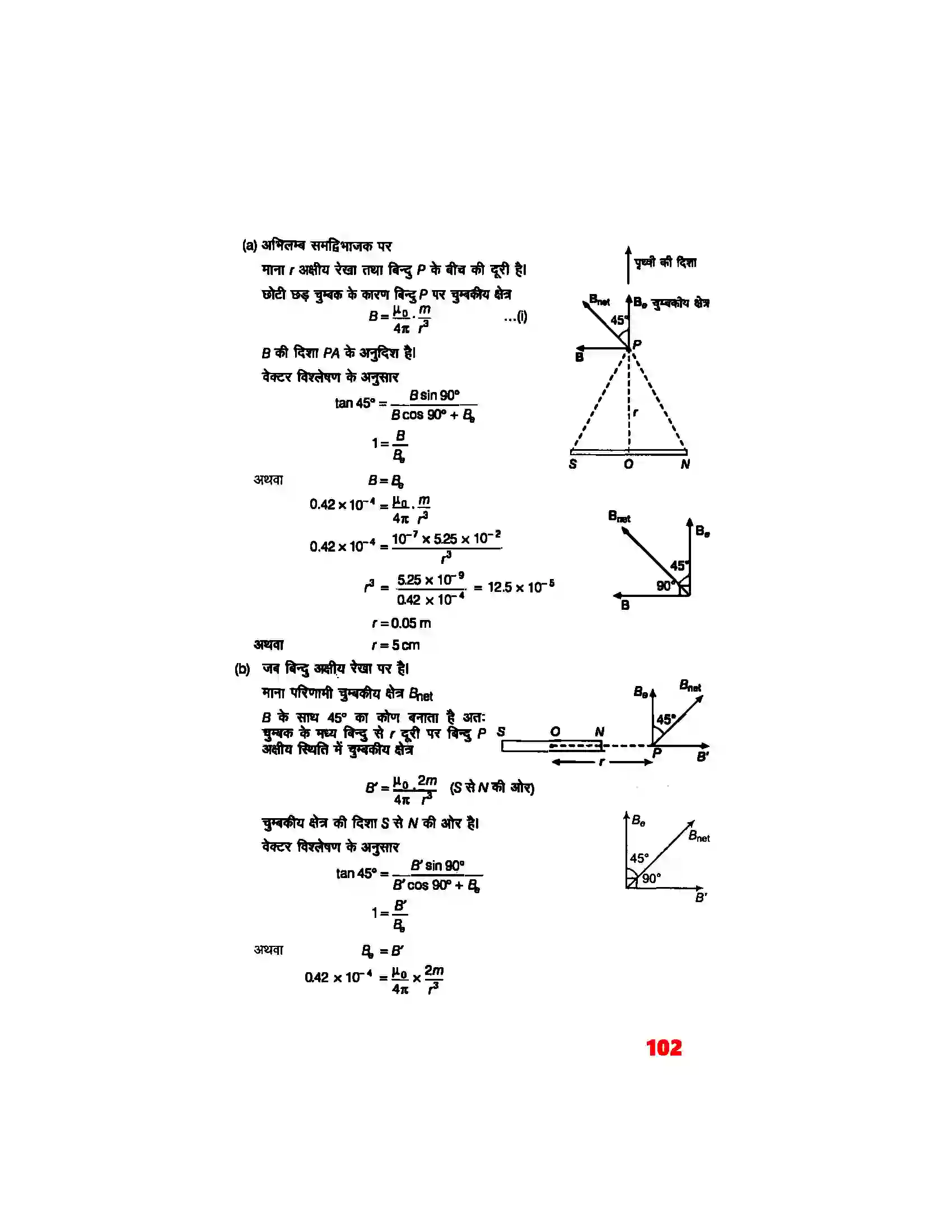 Bihar Board Class 12th Physics (भौतिक विज्ञान) Chapter 5 (चुम्बकत्व एवं द्रव्य) Solution 11