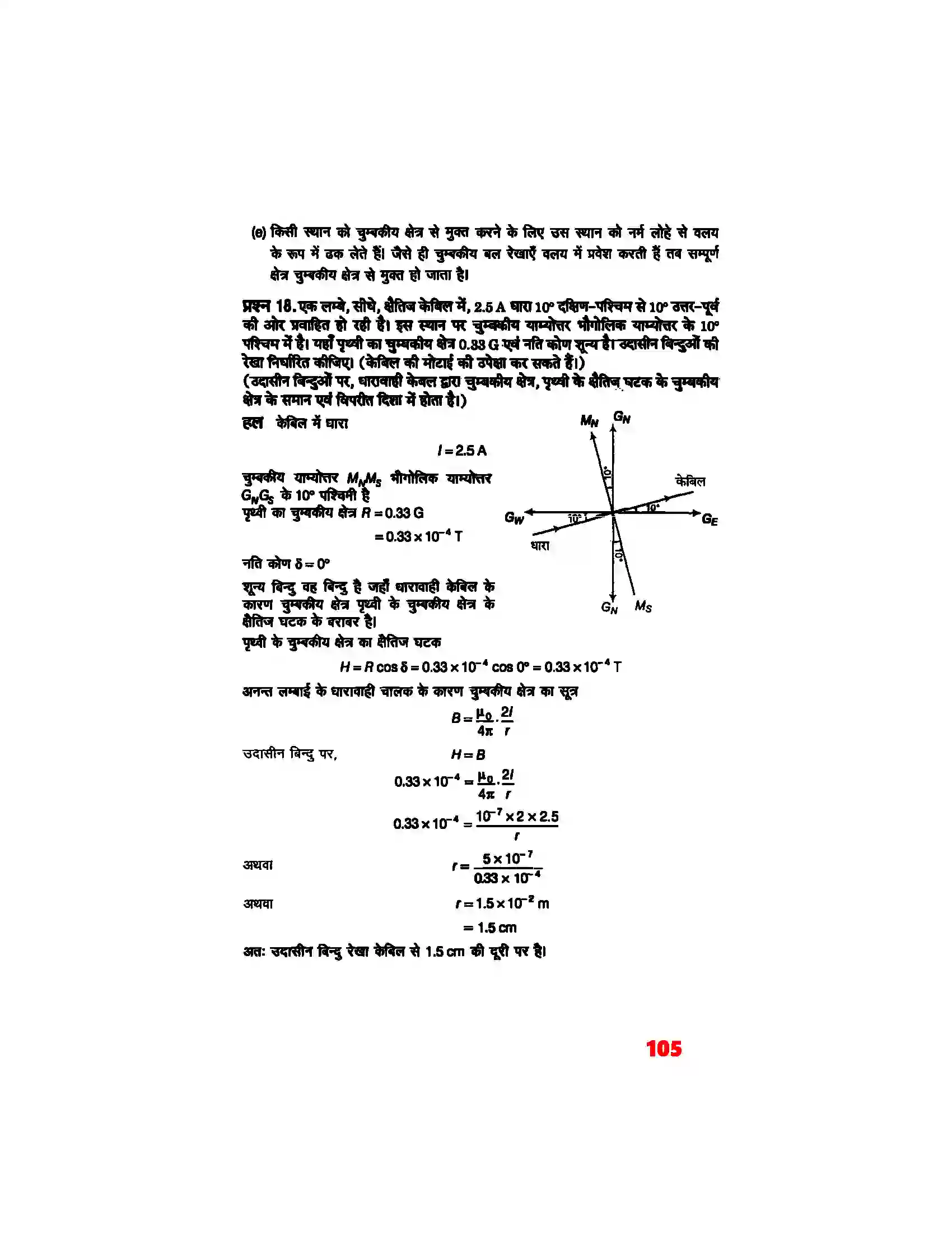 Bihar Board Class 12th Physics (भौतिक विज्ञान) Chapter 5 (चुम्बकत्व एवं द्रव्य) Solution 14
