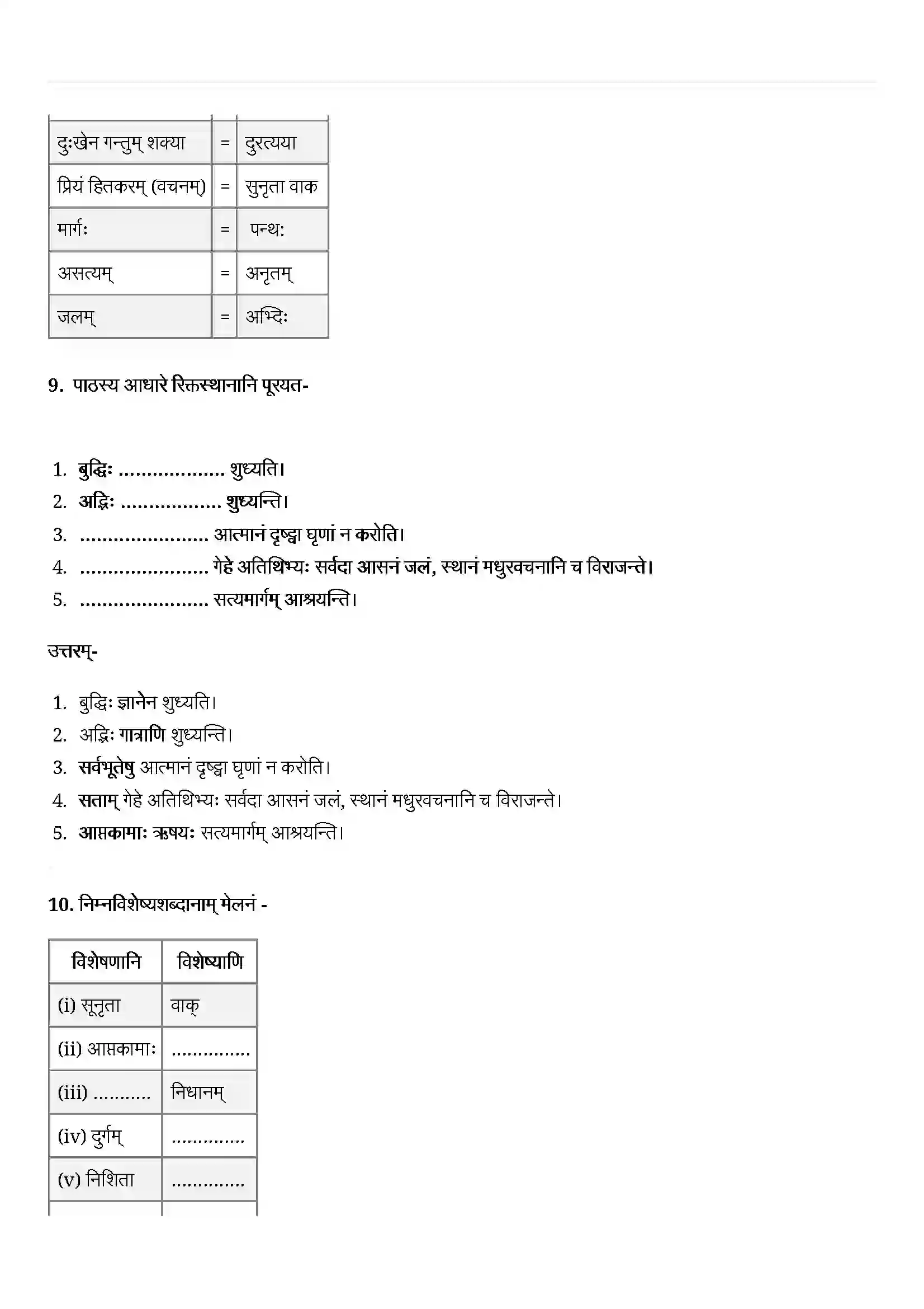 Bihar Board Class 12th Sanskrit (संस्कृत) Chapter 1 (उत्तिष्ठत जाग्रत) Solution 7