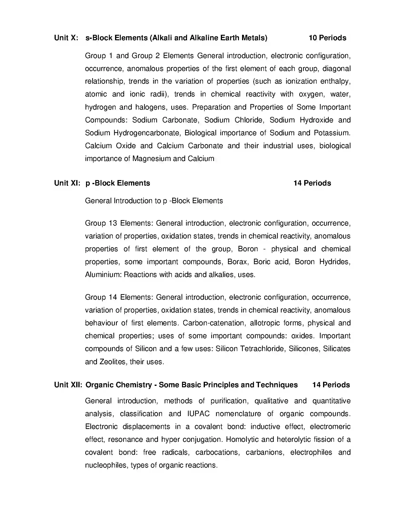 Bihar Board Class 12th 2020 Chemistry Syllabus 5